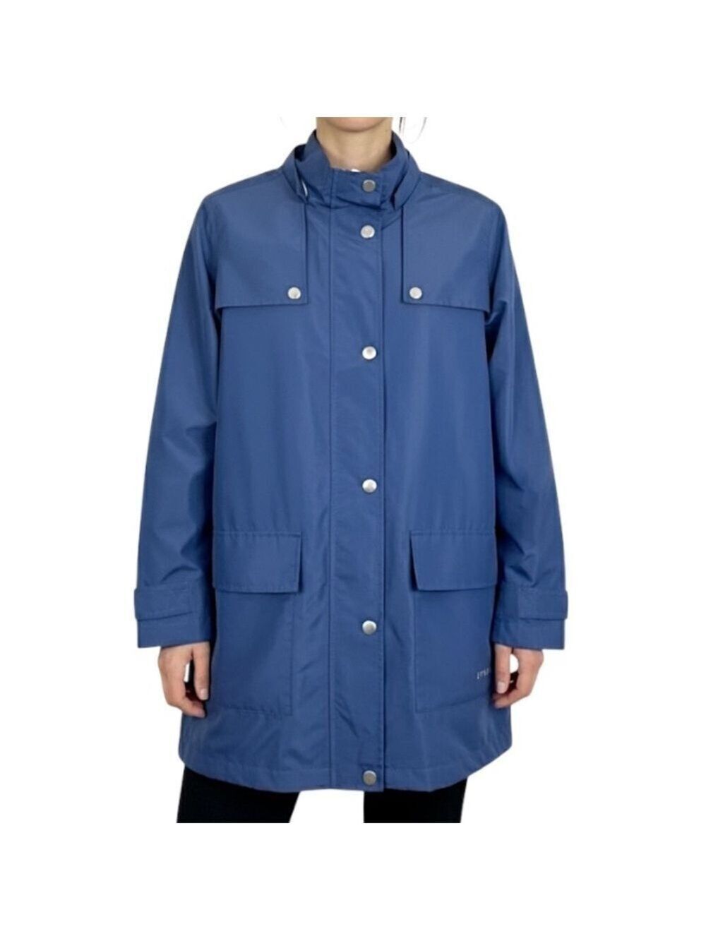 ETAGE Denmark blue boxy wind resistant waterproof lightweight rain jacket S
